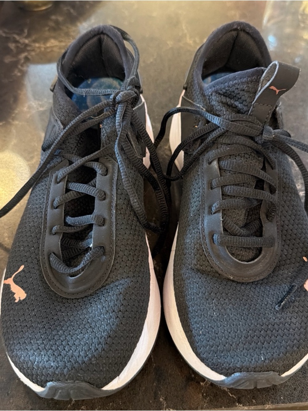 Puma Softstride Enzo Style Black Athletic Sneakers Woman Size 8 Running Training